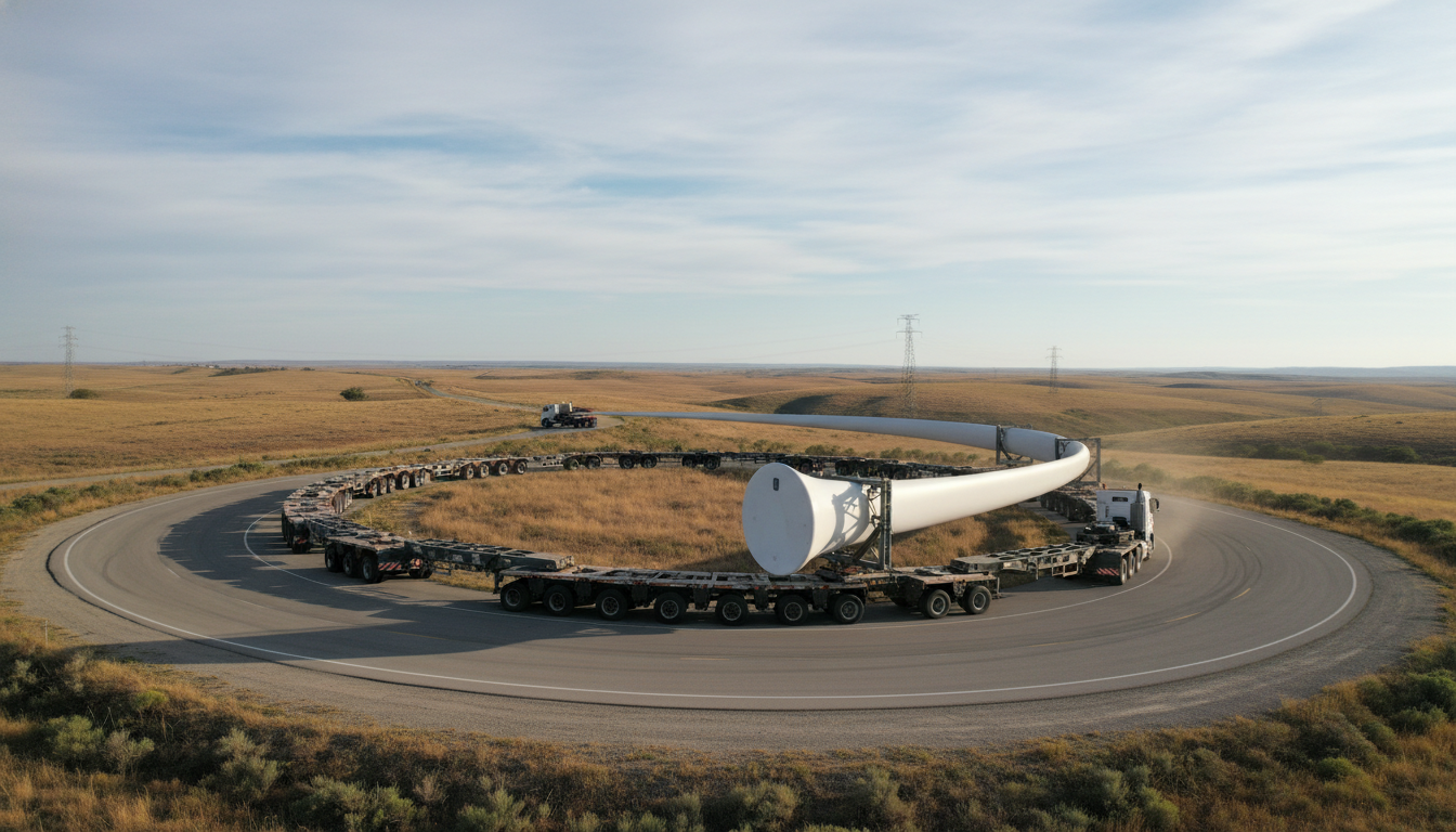 Wind Blade Delivery - precision transport of wind turbine blades